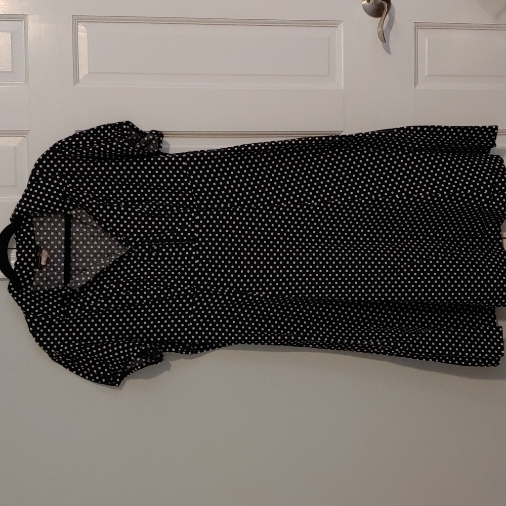 Modcloth dress, 2X, Black and White Polka Dots